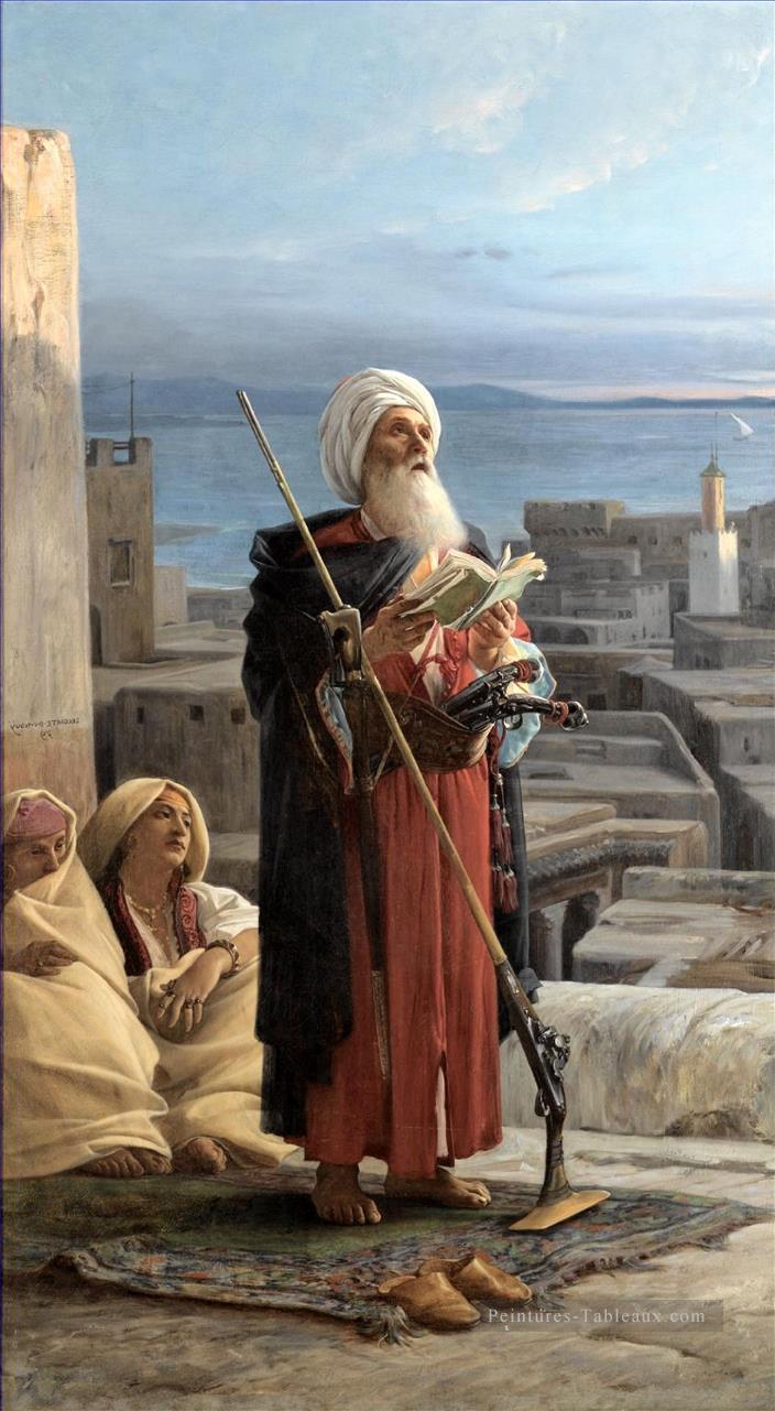 La priere du soir A Tanger Jean Jules Antoine Lecomte du Nouy orientaliste réalisme Araber Peintures à l'huile